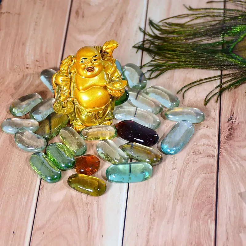 Vase & Aquarium Accent Stones – Lustrous Glass Gems In Assorted Sizes For Home & Office Decor 1