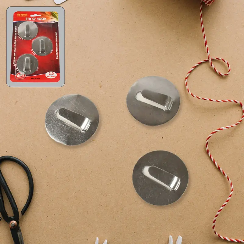 Versatile Self-Adhesive Hook Set – Space-Saving Wall Hangers For Kitchen, Bathroom, And Entryways 1