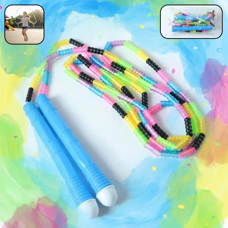 Vibrant Beaded Jump Rope Kit – Colorful Fitness & Play Set 1