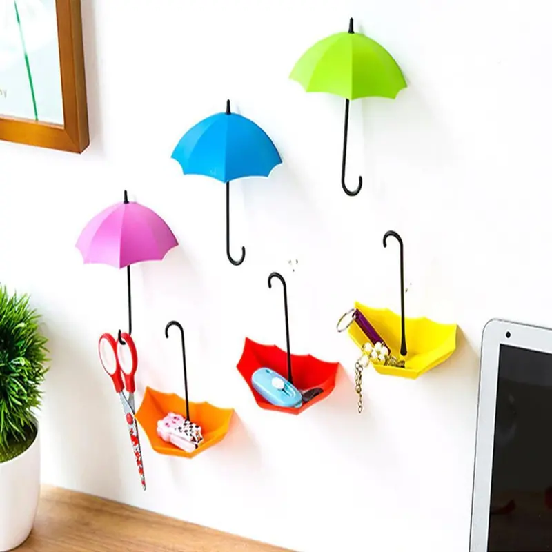 Vibrant Rainbow Umbrella Key Organizer 1