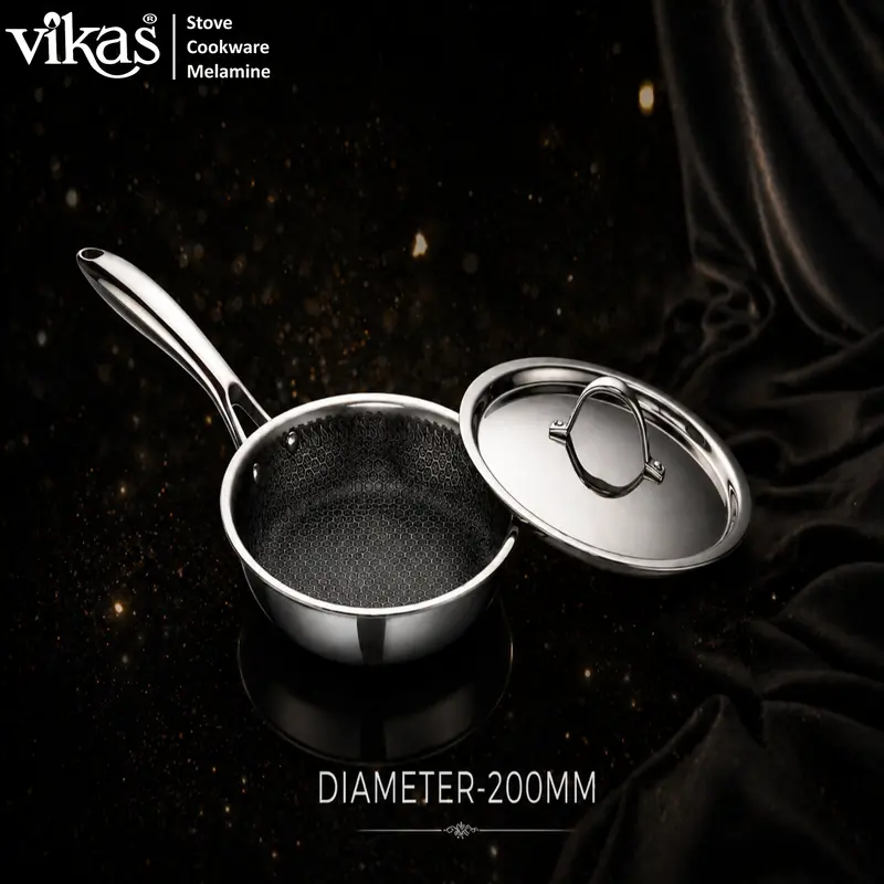 Vikas Durable Honeycomb Frypan With Stainless Steel Cover 4