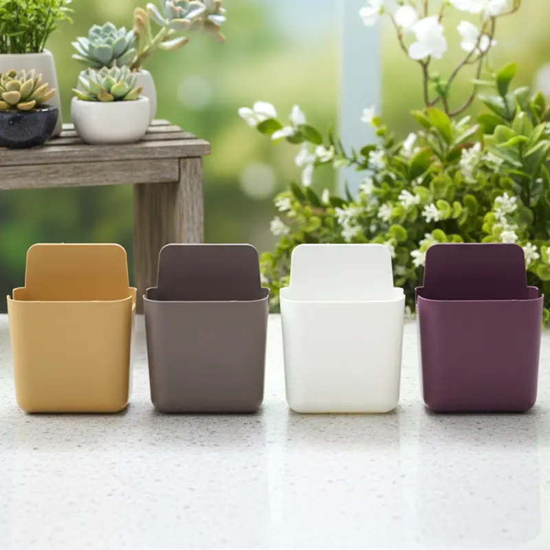 Wall-Mounted Multi-Device Holder – Remote & Smartphone Stand (4-Pack, Assorted Colors) 1