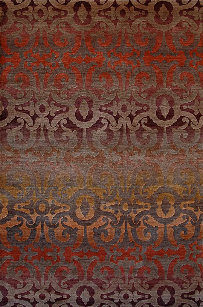 Walnut Wrought Iron Style Rug 1