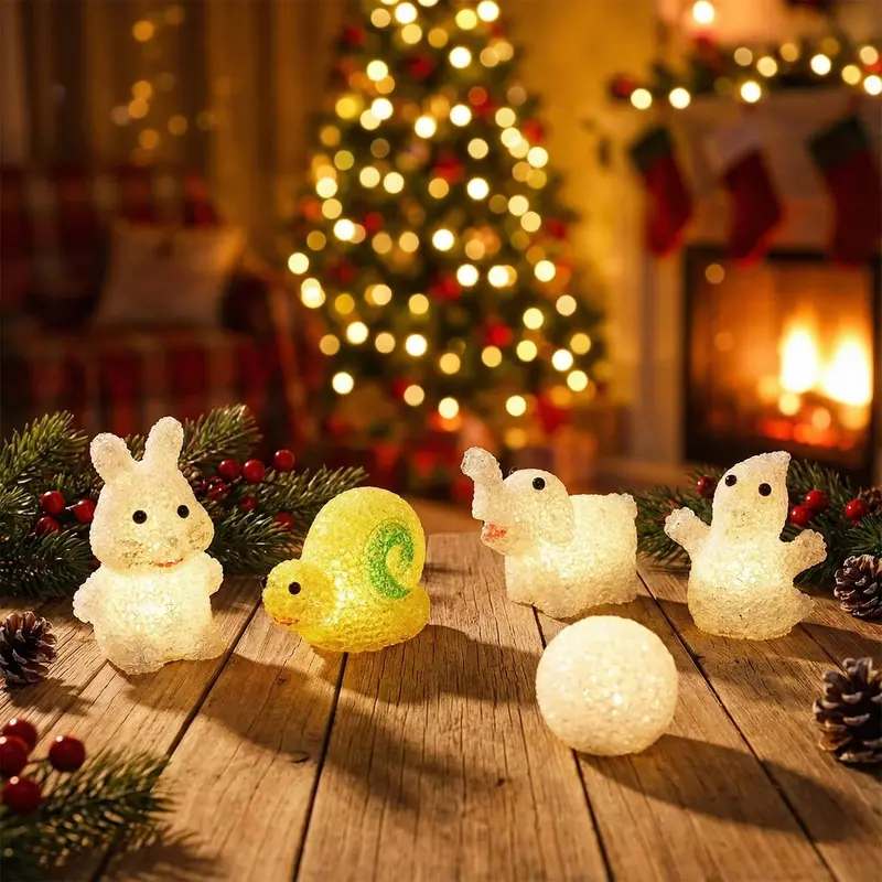 Whimsical Animal-Shaped Led Night Light Set – 6-Piece Multi-Design Pack 1