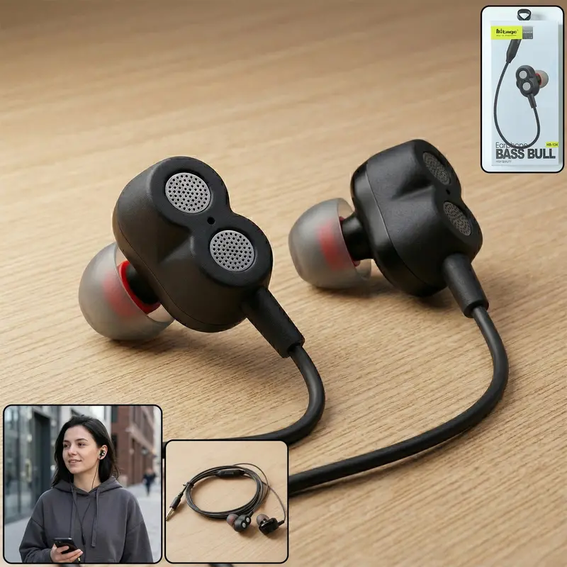 Wired In-Ear Headphones With Enhanced Bass Response 1