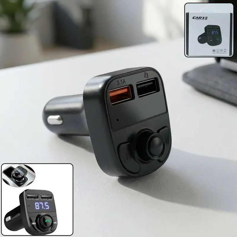 Wireless Car Charger With Dual Usb Ports – Fast-Charging Dashboard Mount For Smartphones 1