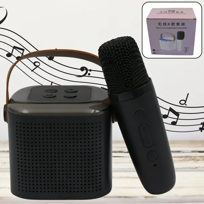 Wireless Karaoke Microphone Speaker Set – Portable Bluetooth Mic With Dynamic Rgb Lighting 1