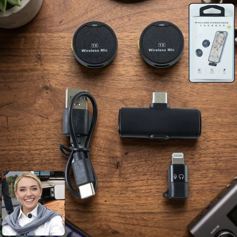 Wireless Lavalier Microphone Kit – Dual Clip-On System 1