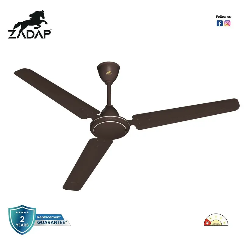 Zadap 1200Mm High-Performance Ceiling Fan – 52W, Smoke Brown 1