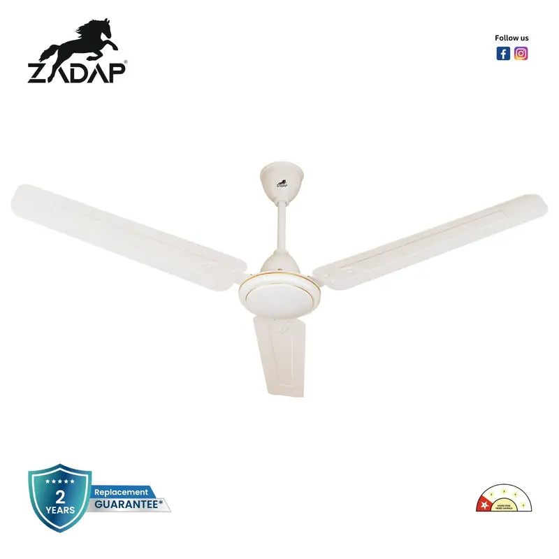 Zadap 1200Mm High-Performance Ceiling Fan – 52W, Soft Ivory 1