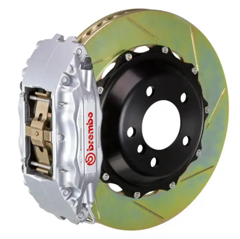 Brembo Front Gt Big Brake Kit For 1992–1998 Bmw 318I & 325I (Non-Xdrive) – 6-Piston Calipers, 355X32Mm Two-Piece Slotted Rotors, Type 1 Design, Silver Finish 1