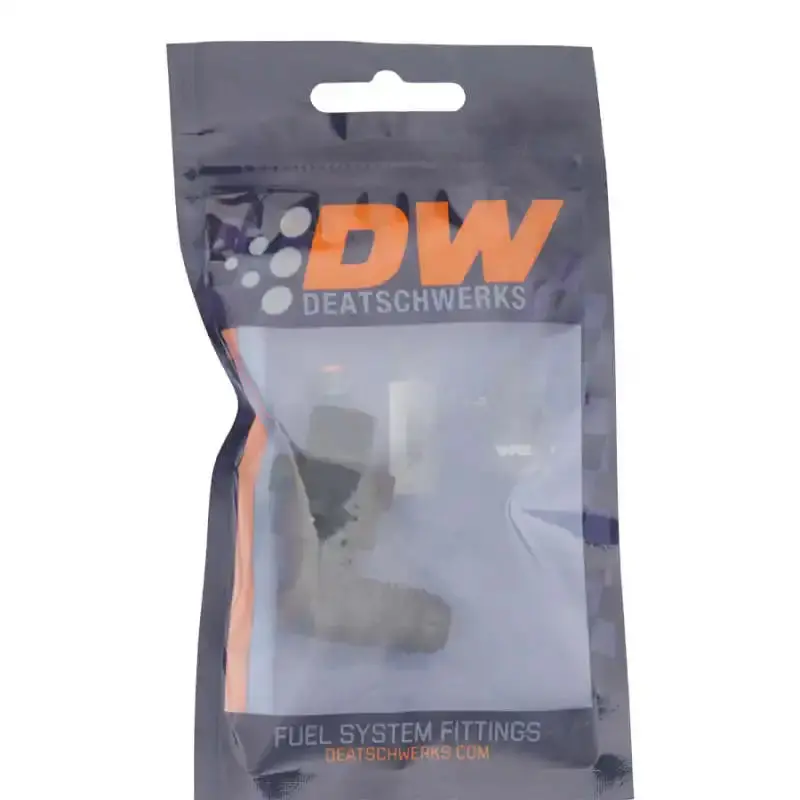Deatschwerks 6An Orb Male Swivel To 90° Flare Fitting – Matte Black Anodized 1