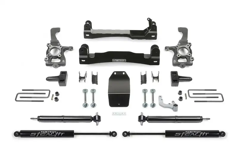 Fabtech K2193M Basic 4-Link Lift System With Rear Stealth Shocks – Designed For 2015–2020 Ford F-150 4Wd 1