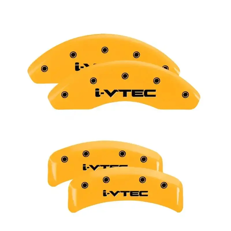 Mgp Engraved Caliper Covers For 1998 Honda Prelude – Yellow Front / Black Rear W/ H Logo 1
