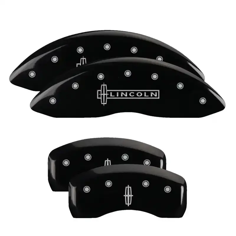 Mgp Front And Rear Engraved Caliper Covers – Matte Black Finish With Silver Accent Text 1
